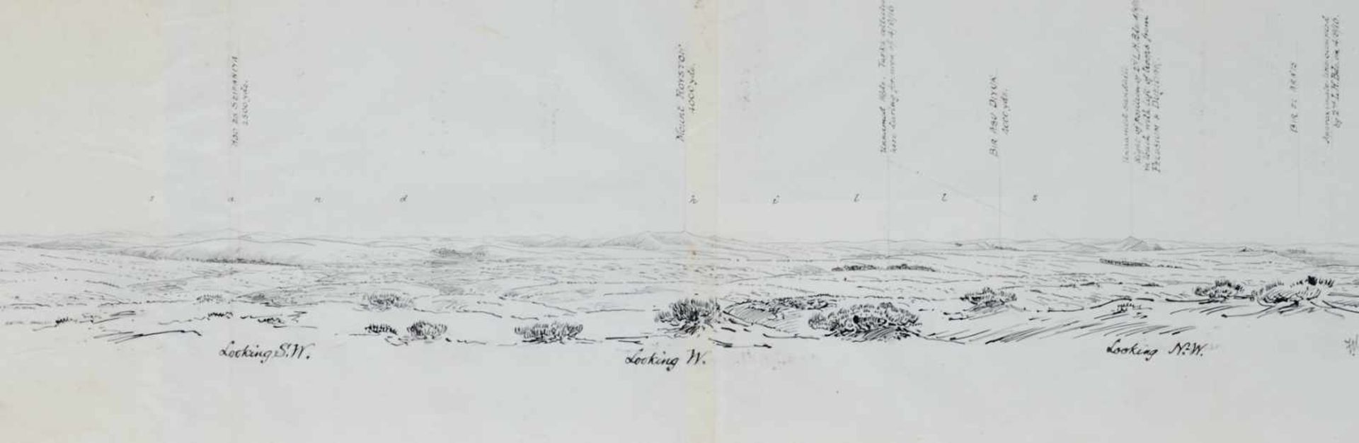 Romani-Schlacht Panorama - "View from Wellington Ridge", mit detaillierterBeschriftung. - Bild 2 aus 7
