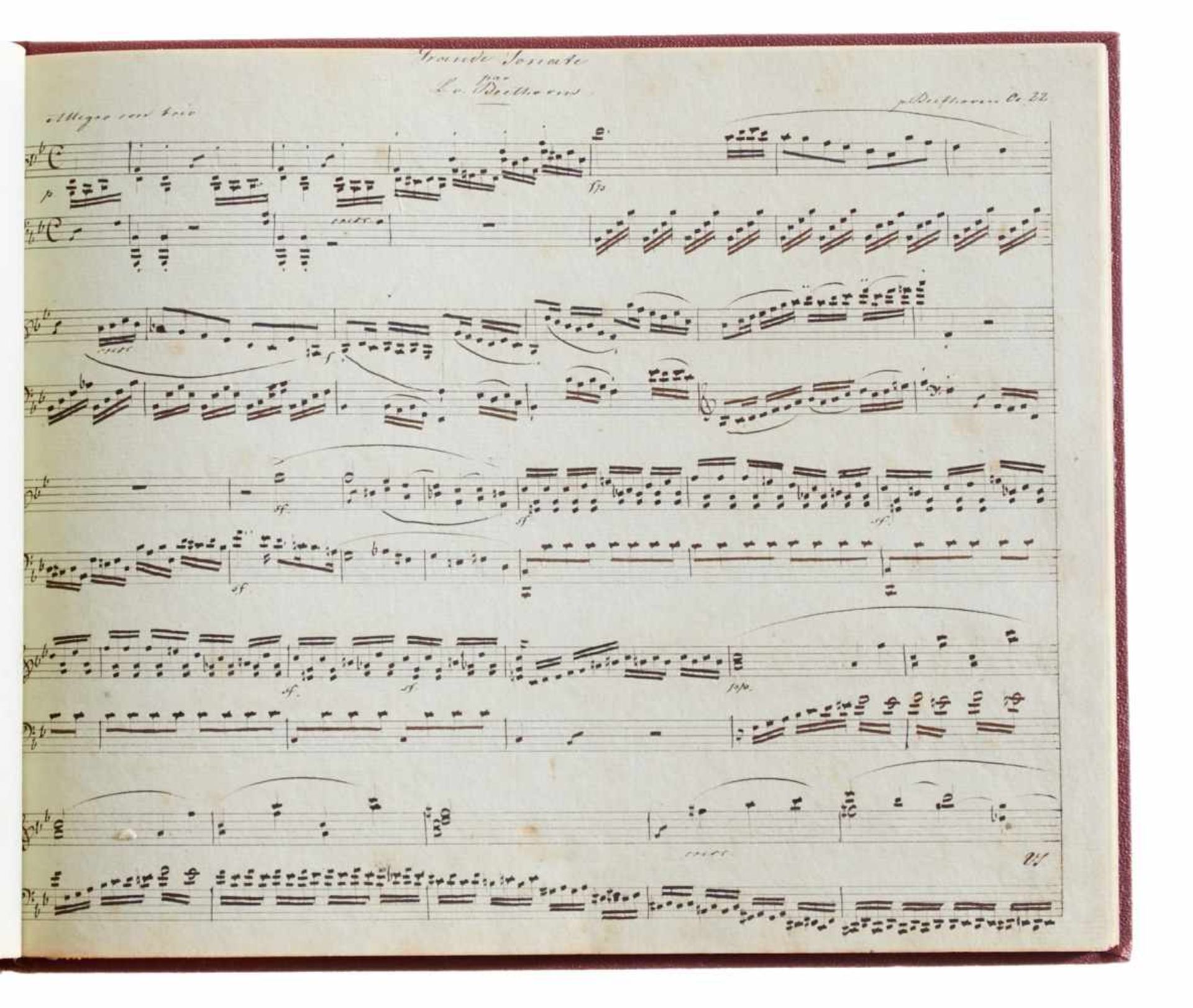 Beethoven Klaviersonaten - Abschriften dreier früher Klaviersonaten vonLudwig van Beethoven (Op. 10, - Bild 3 aus 3