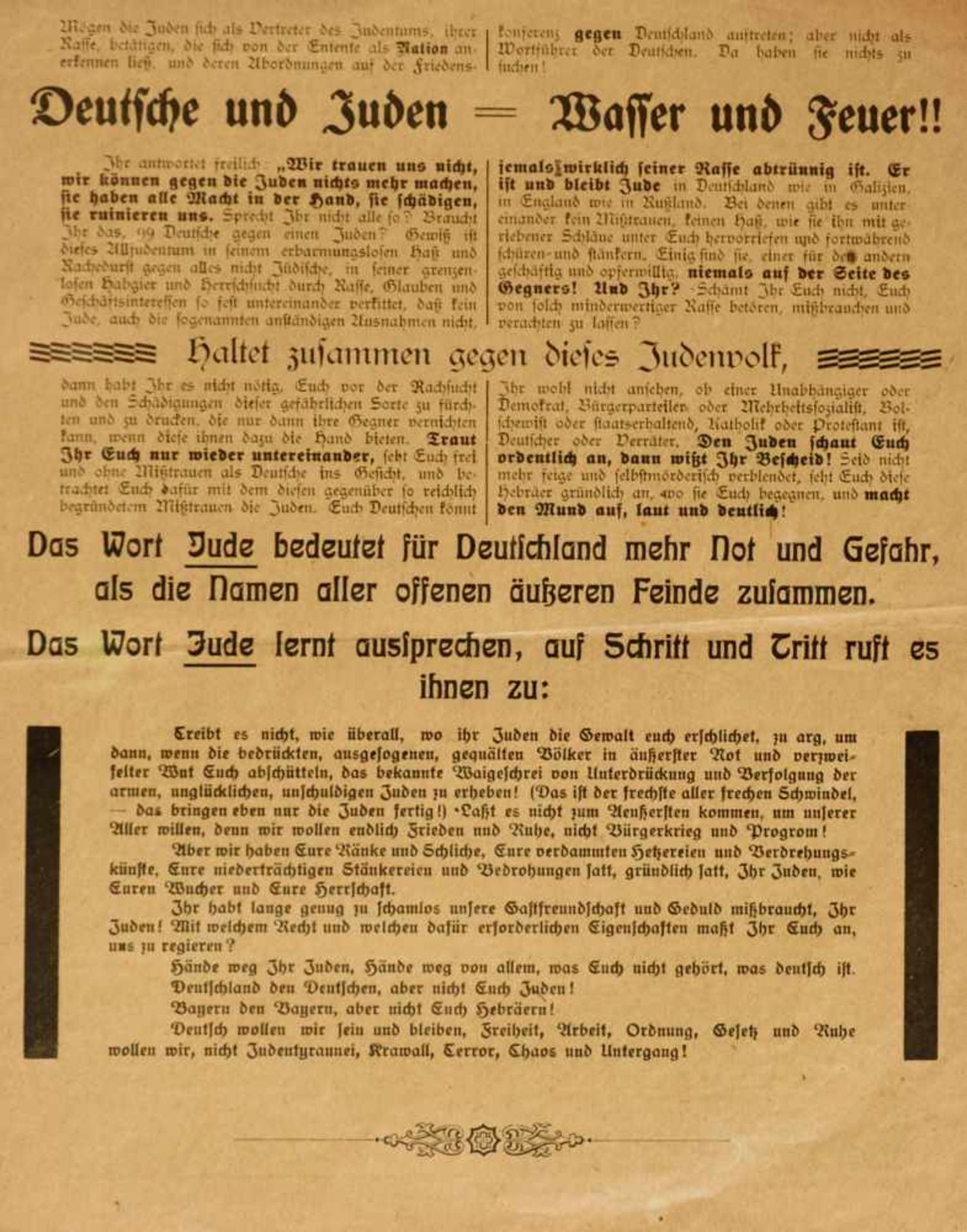 München Räterepublik "An alle Schaffenden!" Flugblatt. O. O. und Dr. (München), 1919.4°. - Bild 2 aus 2