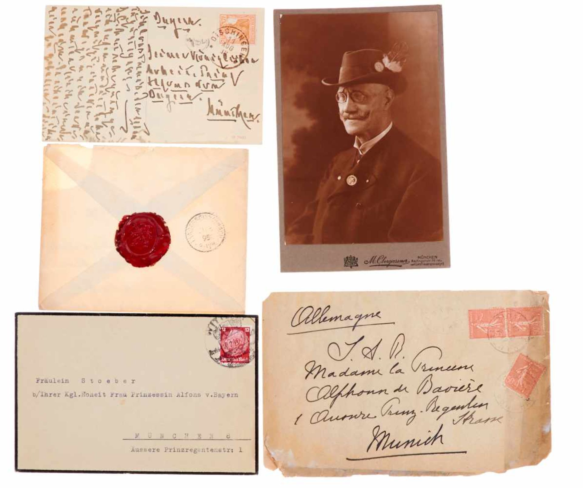 Alfons von Bayern, königlicher Prinz (1862-1933).E. Brief mit U. Dat. Altmannstein, 15. 9. (18)92. 2 - Bild 2 aus 2