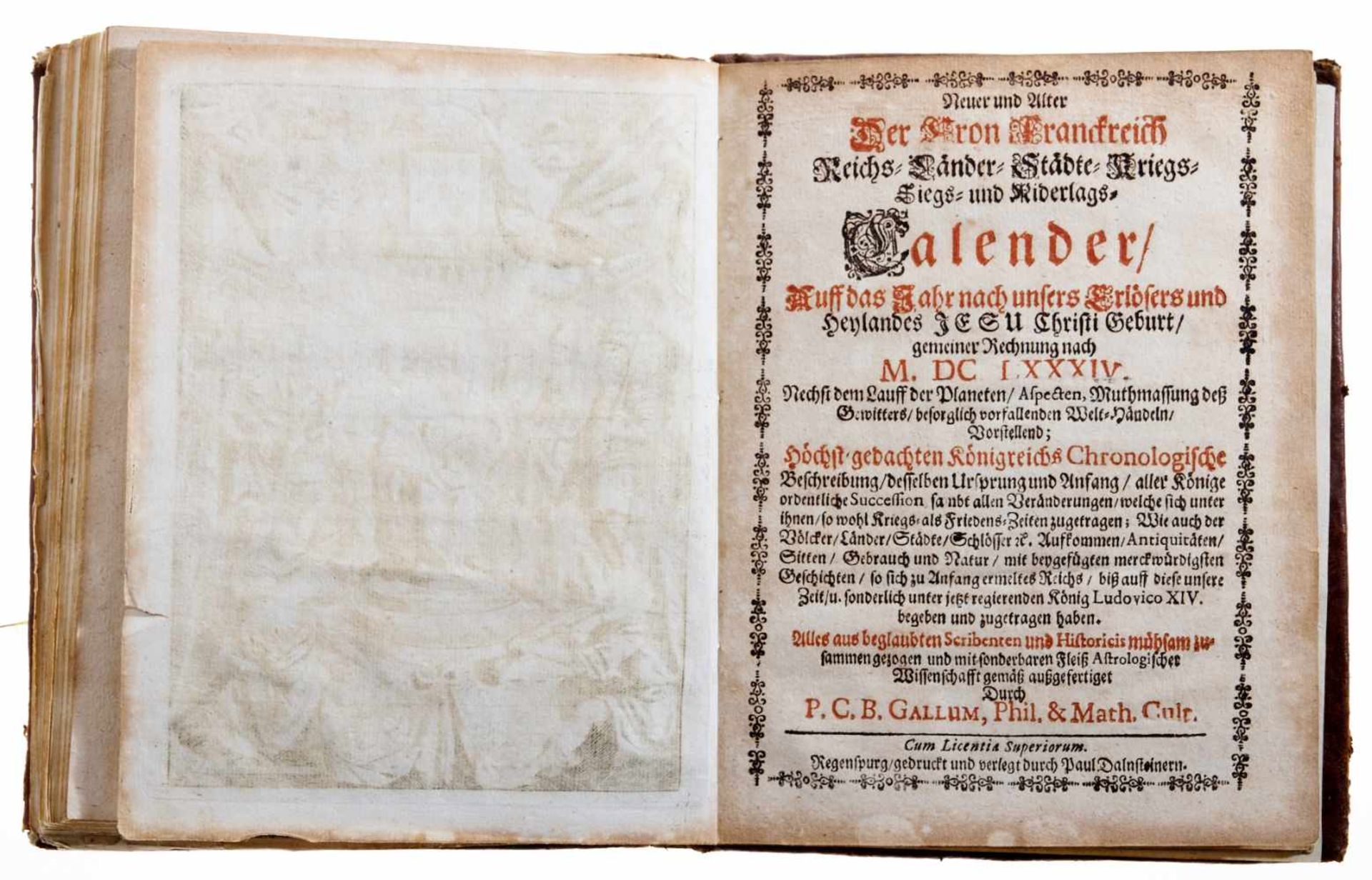 Steiermark Mit unbekanntem Kalenderdruck auf das Jahr 1684 Heinrichsberg und Weyer - - Bild 5 aus 5