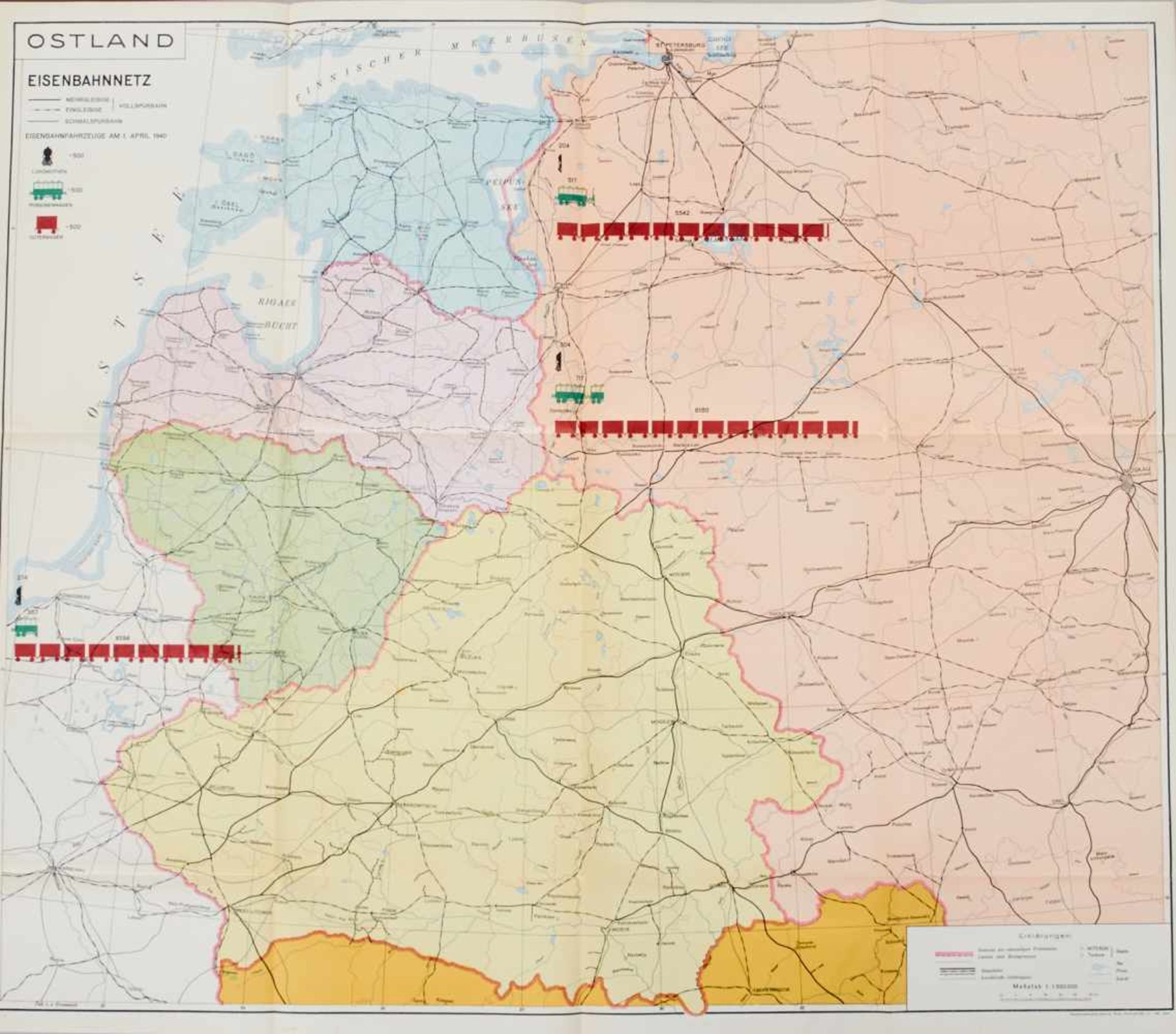 Ostland-Atlas Strukturbericht über das Ostland. Hrsg. vom Reichskommissar für das Ostland, - Bild 3 aus 3