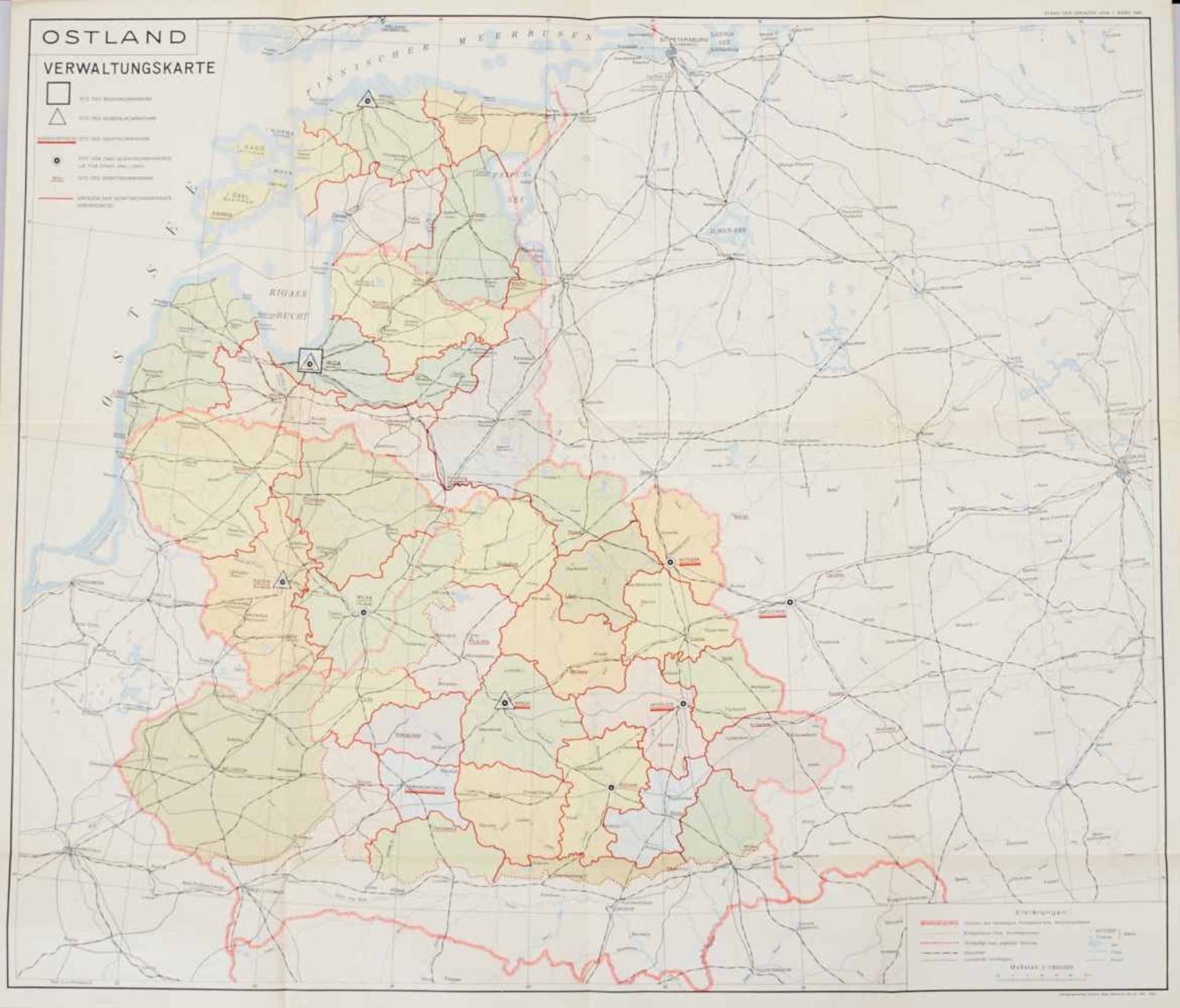 Ostland-Atlas Strukturbericht über das Ostland. Hrsg. vom Reichskommissar für das Ostland, - Bild 2 aus 3