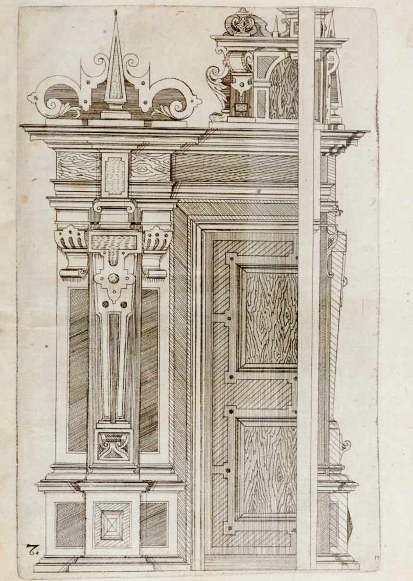 Architektur Eck, V., und J. Guckeisen, Etliche Architectisher Portalen, Epitapien,Caminen, und - Bild 4 aus 4