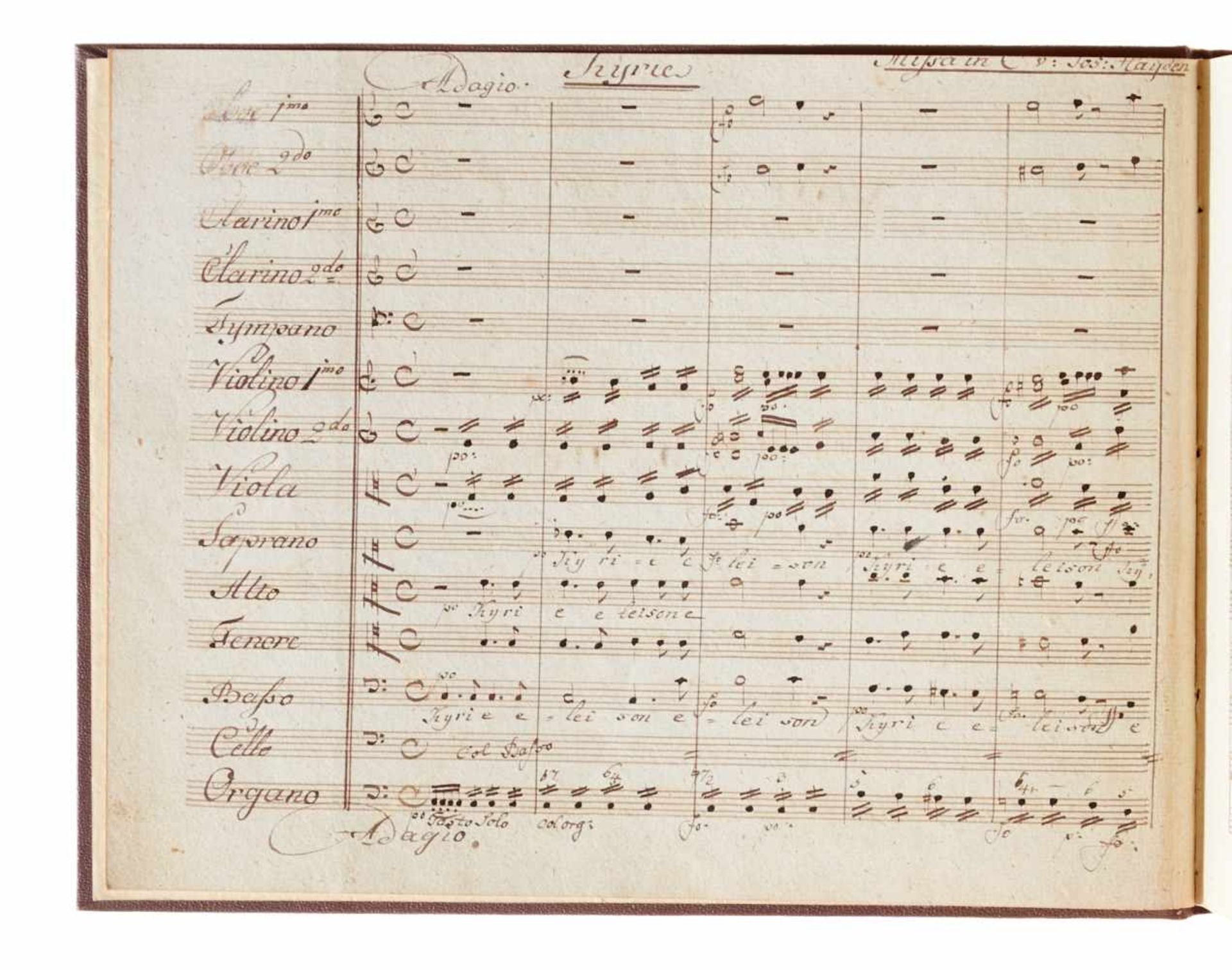 Haydn "Missa solemnis in C d[ur] Mariazeller Messe ... dal Sign. Jos. Haydn.Partitura." Deutsche - Bild 3 aus 3