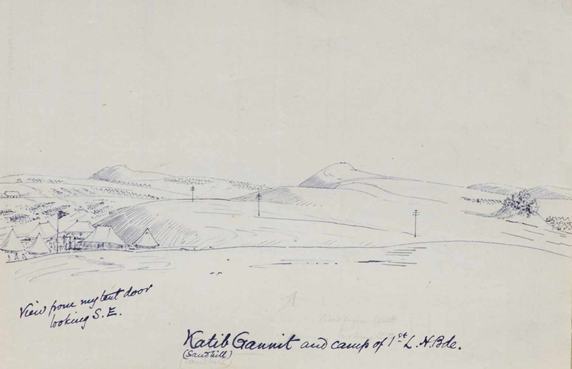 Romani-Schlacht Panorama - "View from Wellington Ridge", mit detaillierterBeschriftung. - Bild 3 aus 7