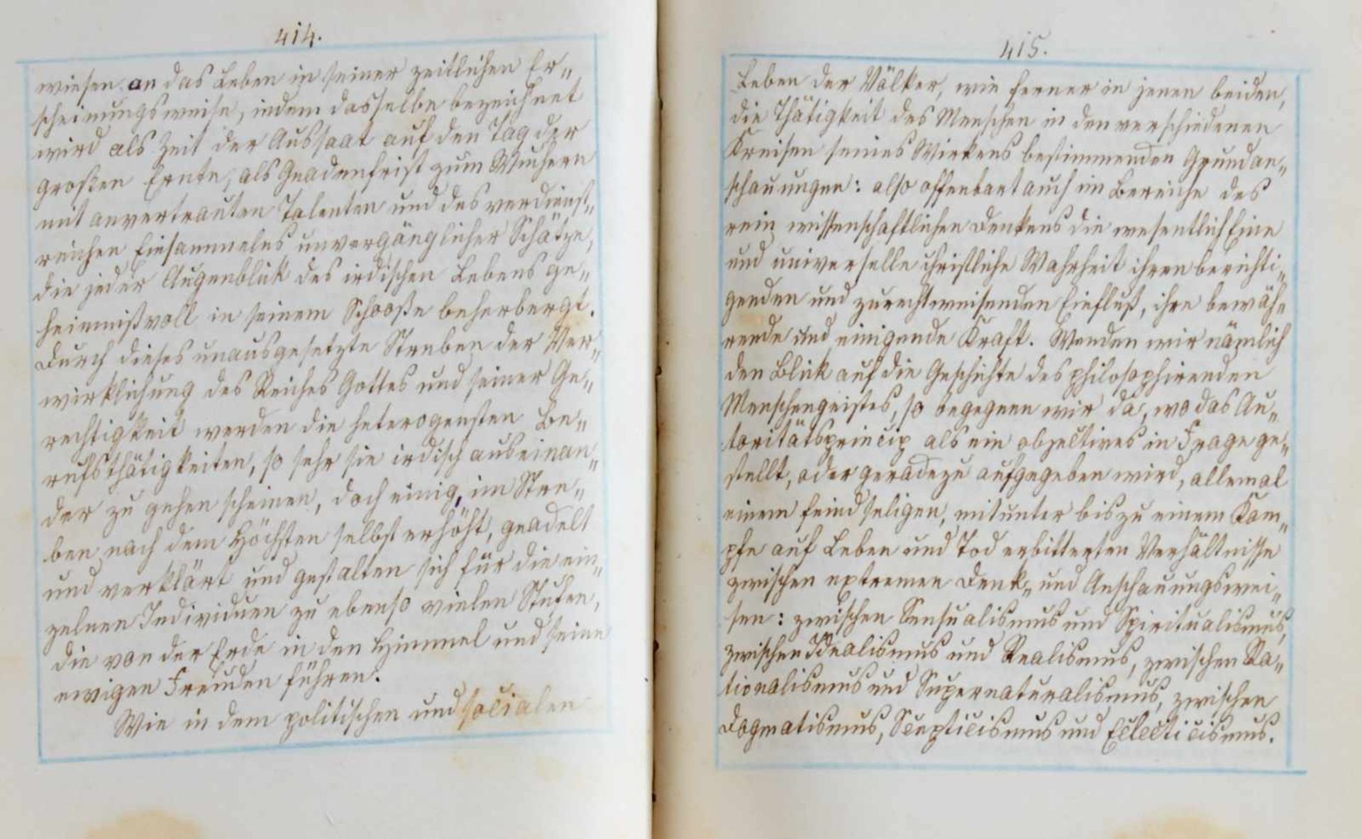 "Philosophie, Kirche und Naturforschung." Deutsche Handschrift auf Papier.Bayern oder Österreich, um - Bild 4 aus 4