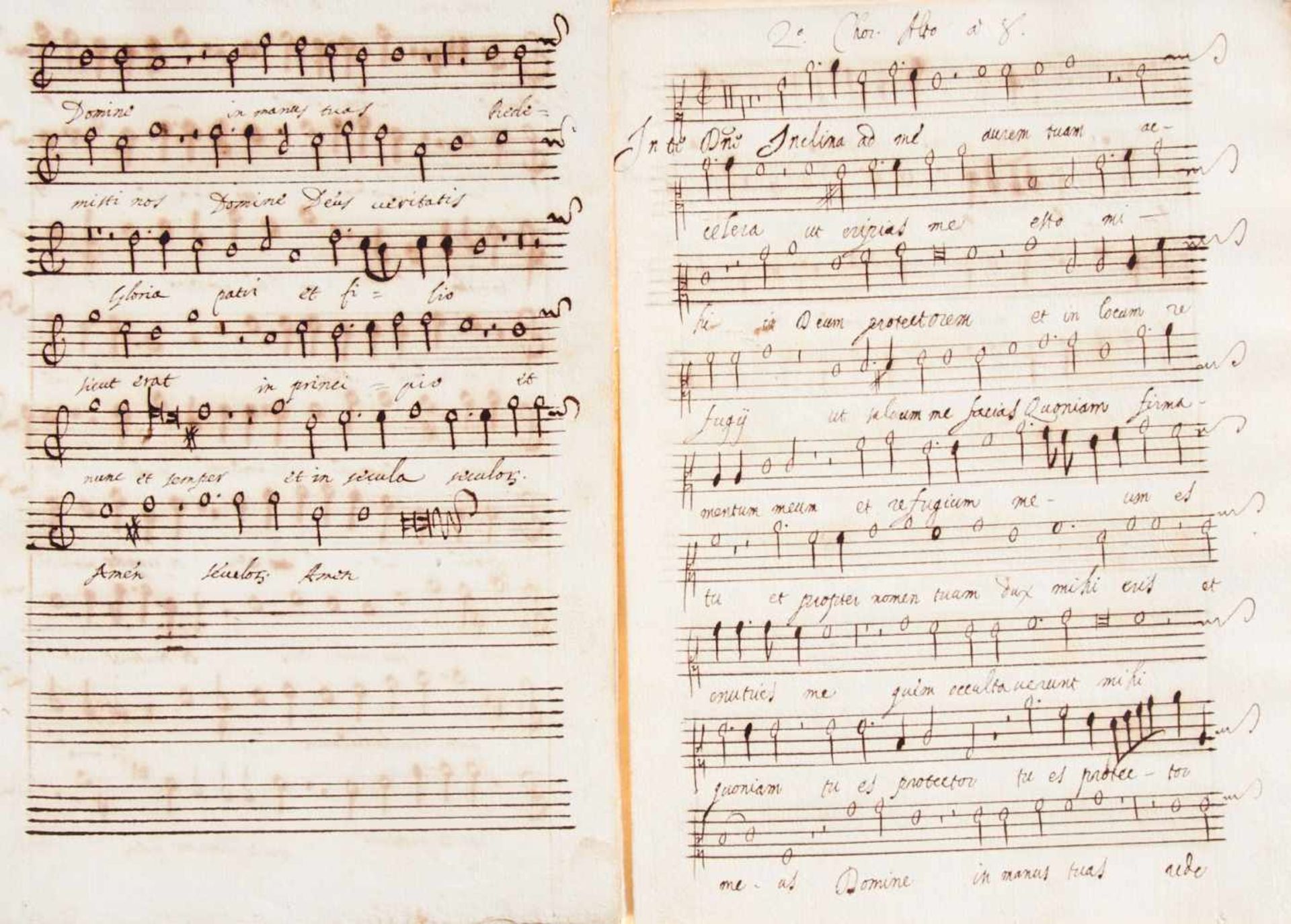 Frescobaldi Früheste Überlieferung, wohl mit Anteilen von der Hand des Komponisten selbst "In te d[ - Bild 8 aus 11