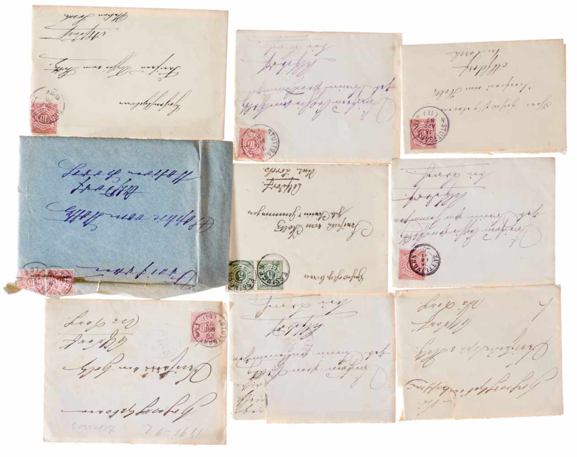Holtz Teilnachlass von Sophie Freifrau von Holtz. Ca. 80 Briefeund Karten, tls. mit Umschlag (einige