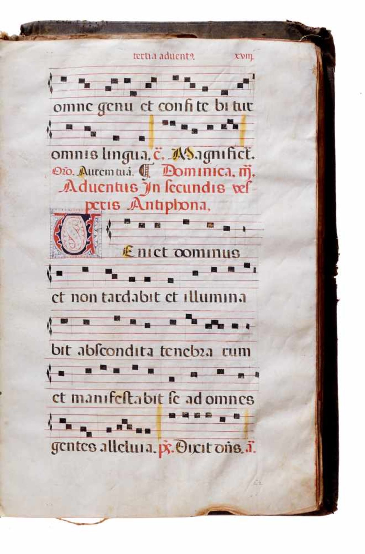 Antiphonar - Lateinische Handschrift auf Pergament. Dat.Toledo 1652. Fragment mit ca. 90 Bl. Ca. - Bild 2 aus 4