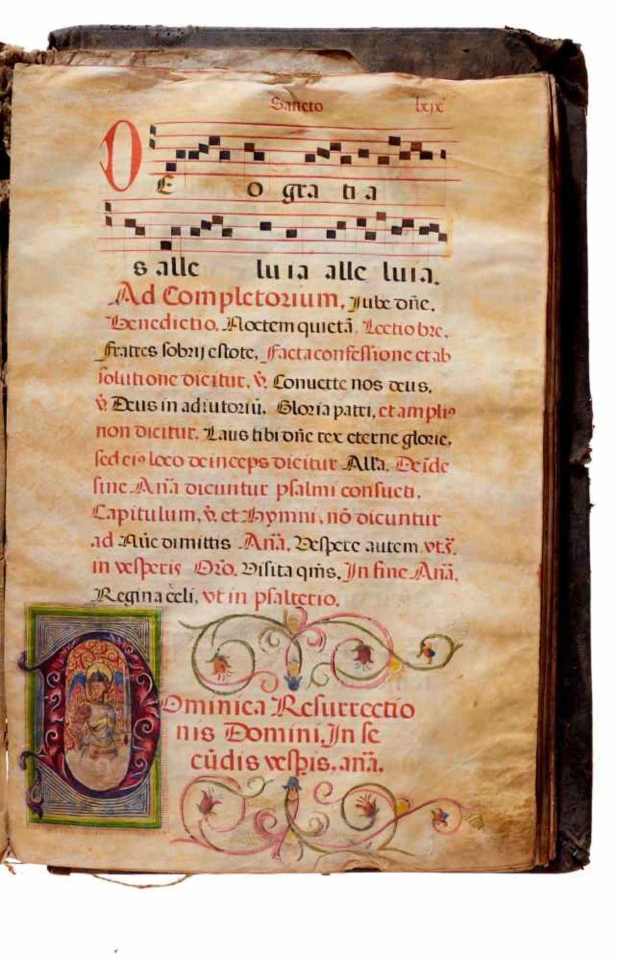 Antiphonar - Lateinische Handschrift auf Pergament. Dat.Toledo 1652. Fragment mit ca. 90 Bl. Ca. - Bild 4 aus 4
