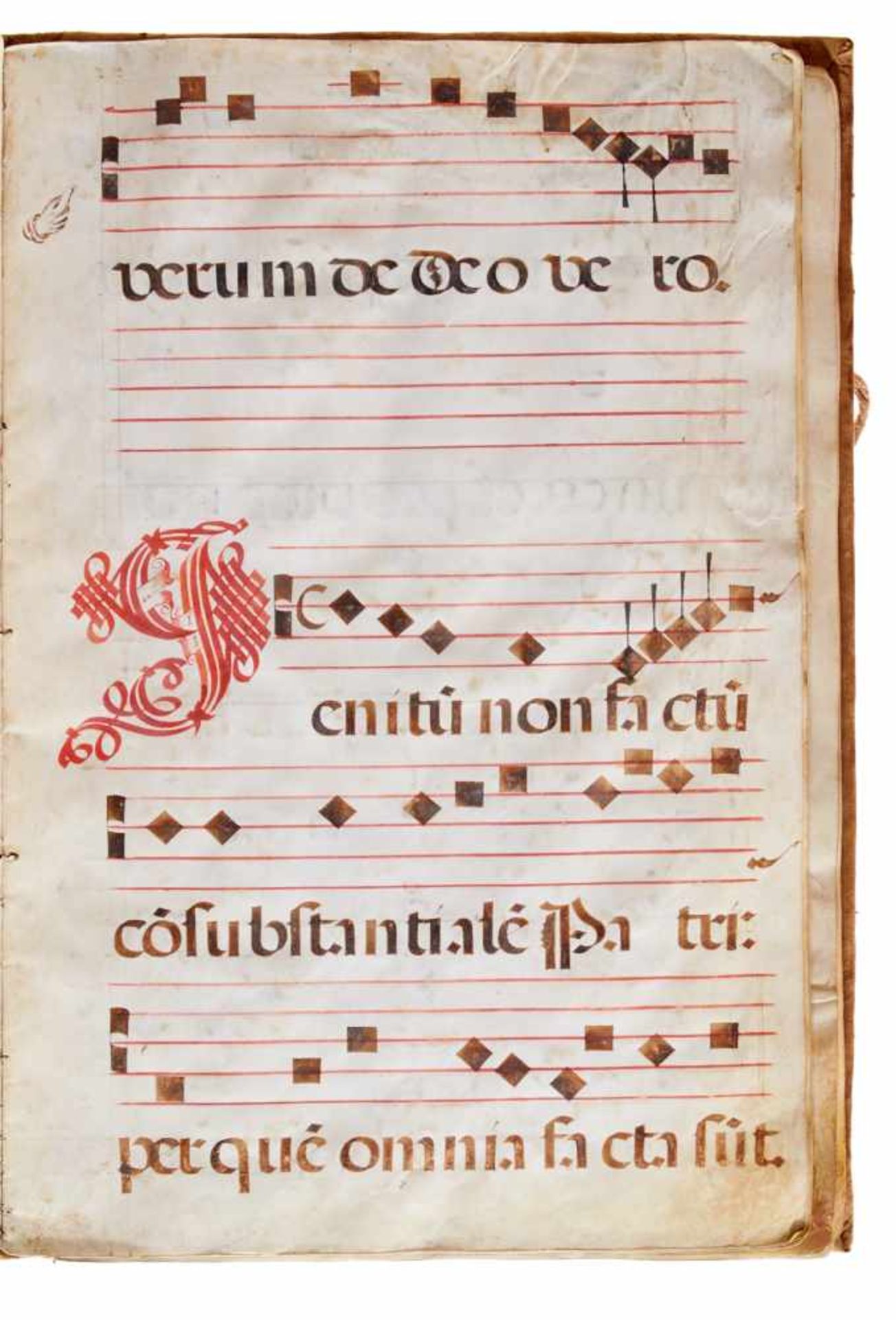 Antiphonar - Lateinische Handschrift auf Pergament.Spanien, dat. 1682. Ca. 45 x 30 cm. Fragment. Mit - Bild 3 aus 4