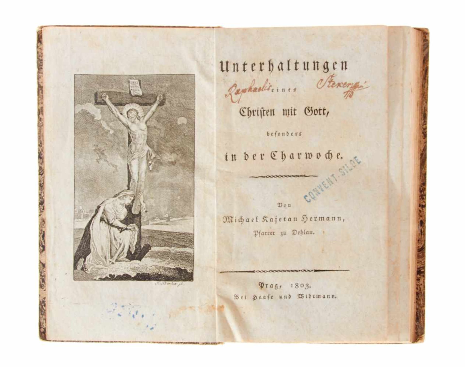 Böhmen und Mähren - Hermann, M. K.,Unterhaltungen eines Christen mit Gott, besonders in der - Bild 2 aus 2