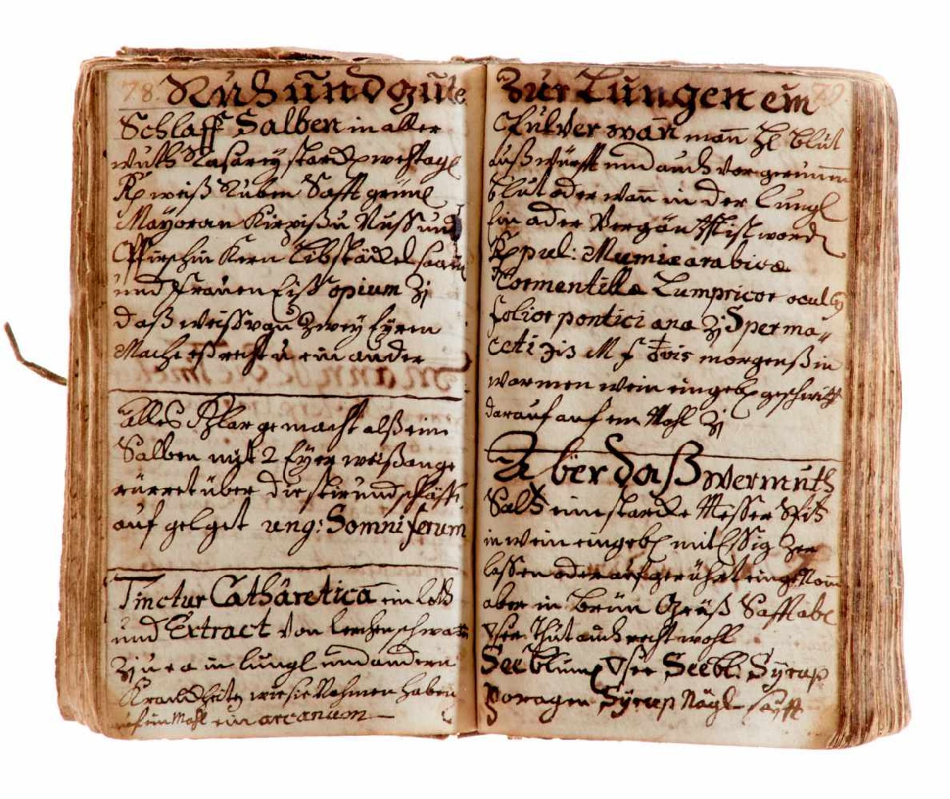 Arzneibuch -Deutsche Handschrift auf Papier. Wohl Franken oder Oberpfalz, ca. 1680-1780. Ca. 18 x 11 - Bild 5 aus 5