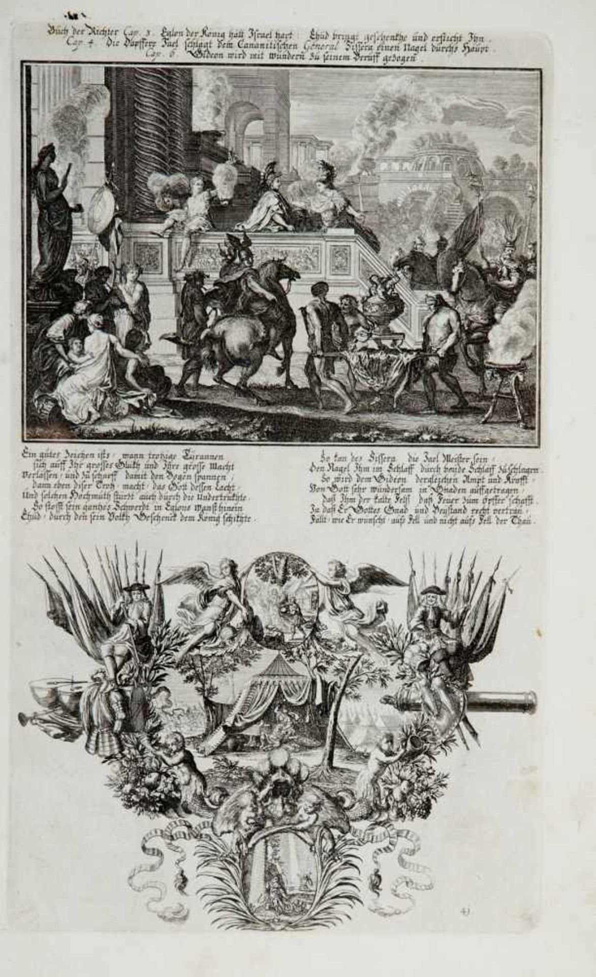 Religiöses - Emblemata - Sammlung -36 Kupferstiche aus der "Historischen Bilder-Bibel" von J. U. - Bild 2 aus 5