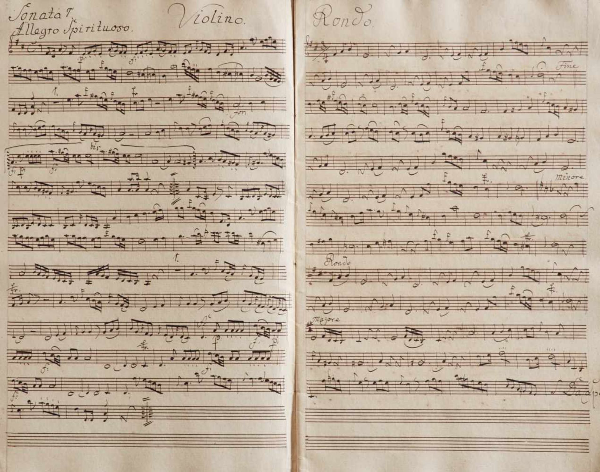 Schroeter - "VI sonates pour le Clavecin,avec l'Accompagnement d'un Violon Composés par - Bild 2 aus 3