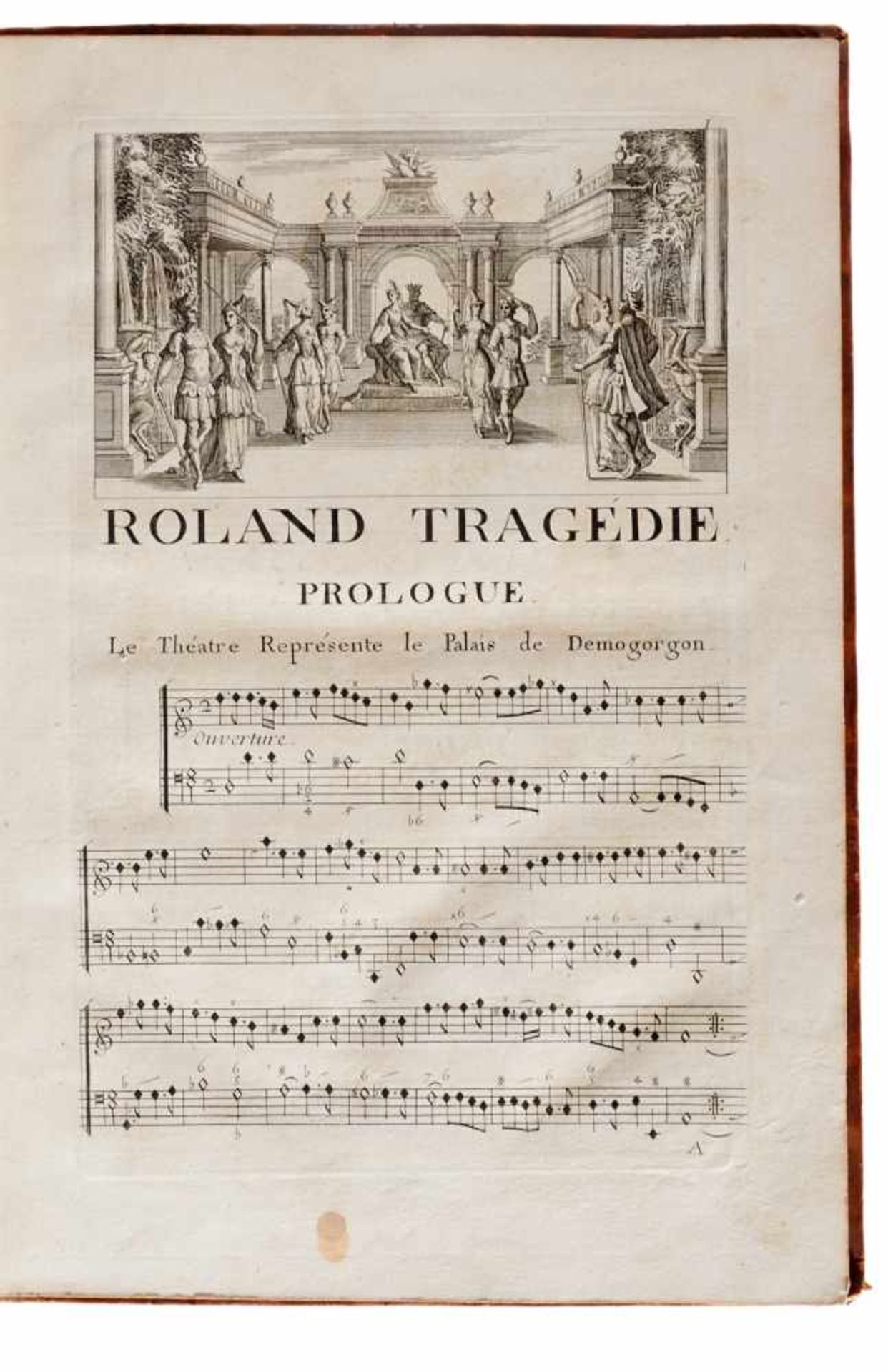Lully, (J. B.),Roland. Tragédie. Mise en musique. Seconde édition. Gravée par H. de Baussen. - Bild 4 aus 4