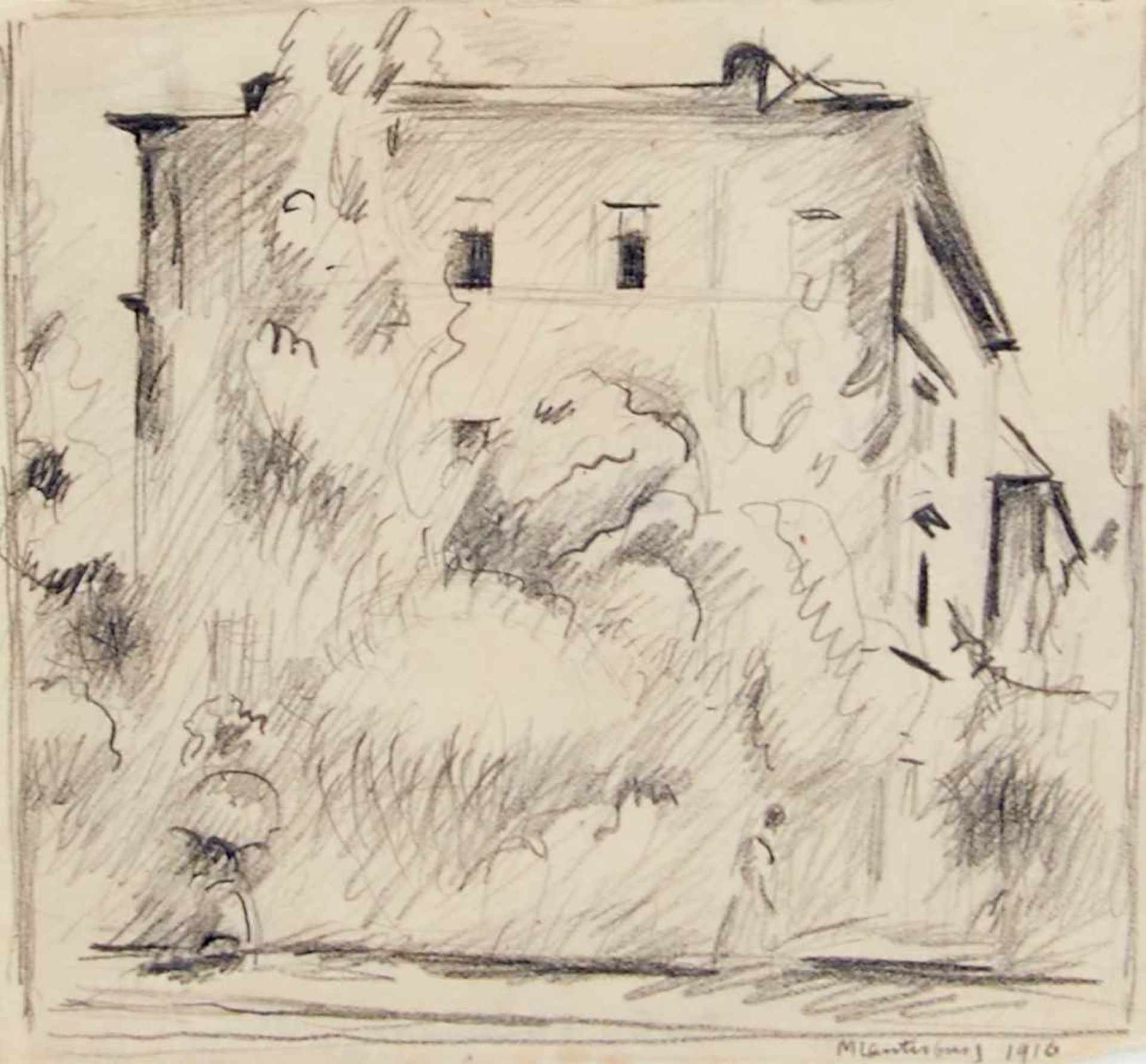 Zeileis, Alfons(Hasenlohr 1887 - nach 1940), Blick auf Mainburg. Aquarell auf dickem Velin. Sign., - Bild 3 aus 4