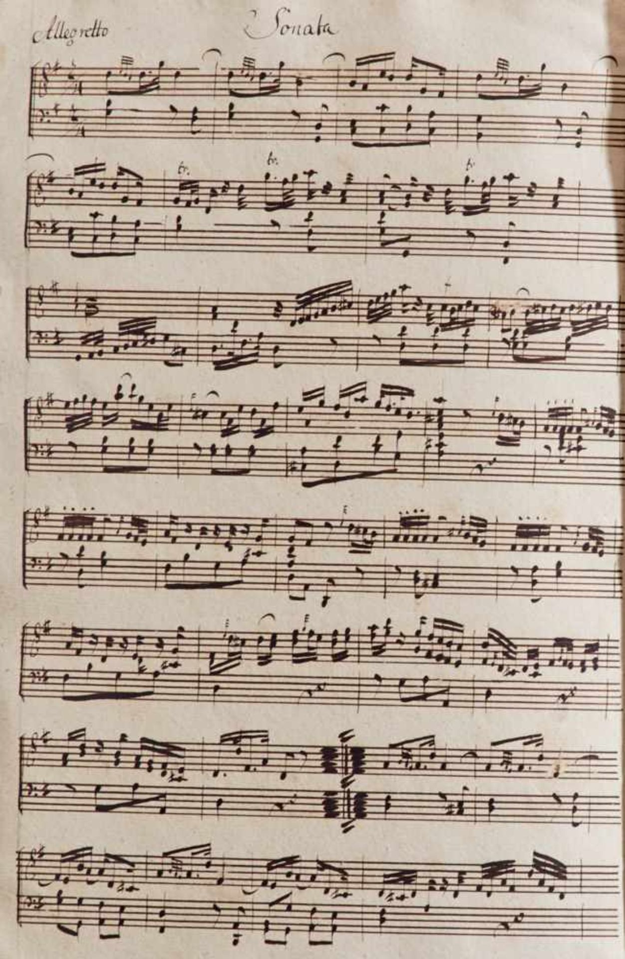 Schwanberger Nie im Druck erschienen - "Sonata".(Kopftitel). Musikmanuskript auf kräftigem Bütten. - Bild 2 aus 2