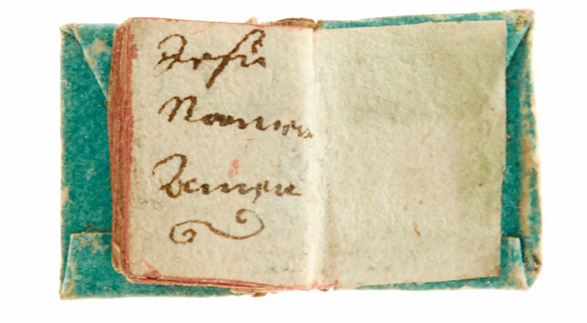 Miniaturbuch - Winziges Gebetbuch.Deutsche Handschrift auf Papier. Deutschland, dat. 1719. Ca. 2 x - Bild 3 aus 3