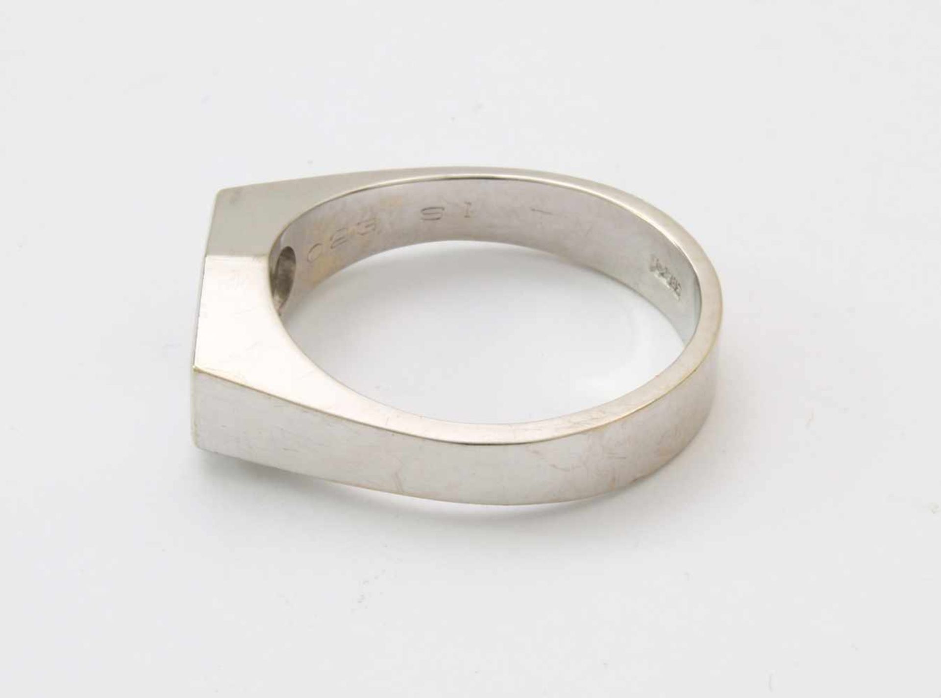 Weißgold-Ring mit Brillant SolitärWG 585, Brillant 0,23 ct., gute Qualität, tw/si, Ringgröße: 60, - Bild 3 aus 4