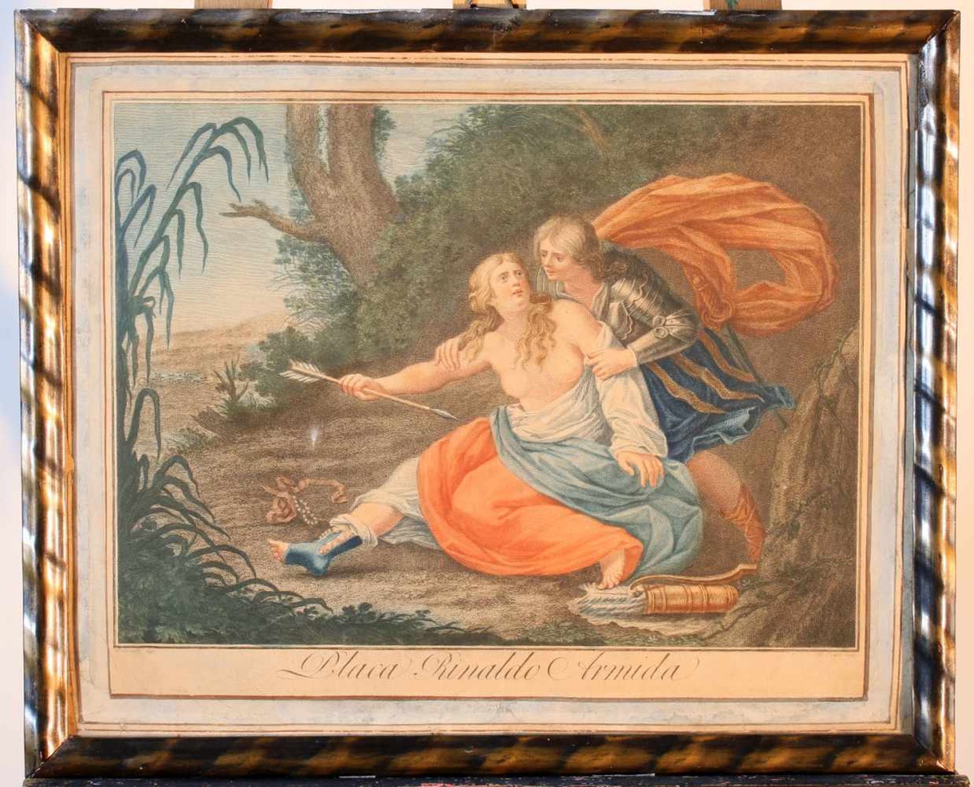 2 colorierte Kupferstiche - Italien 18. Jahrhundert - Benedetto Eredi (1750-1812)1x "Aci e Galatea", - Bild 3 aus 5