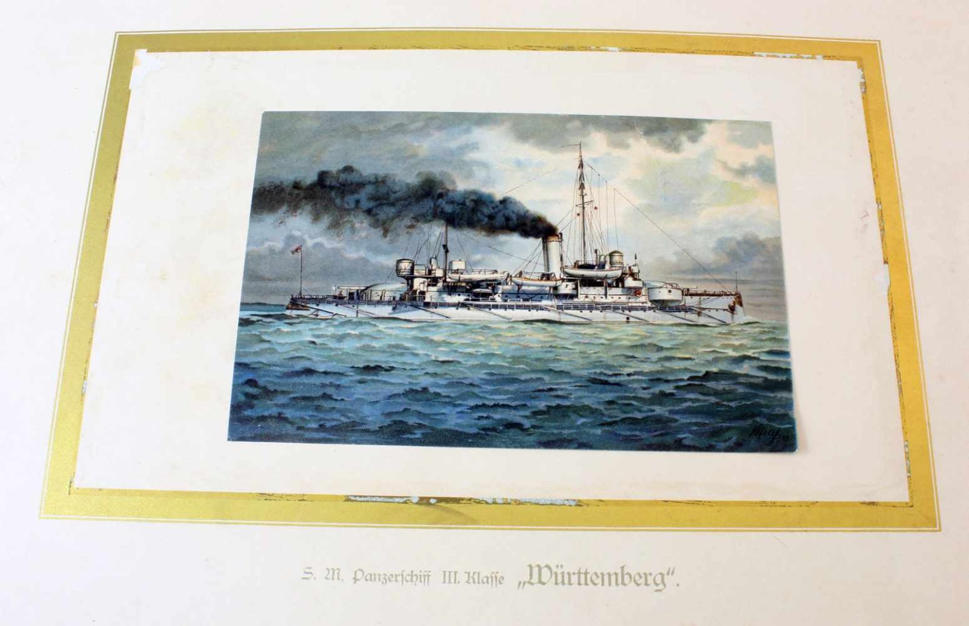 Schiffsansichten der deutschen Flotte um 1900 - "Deutschland zur See"Im Verlag Ernst Wiese Nachf. - Bild 4 aus 6