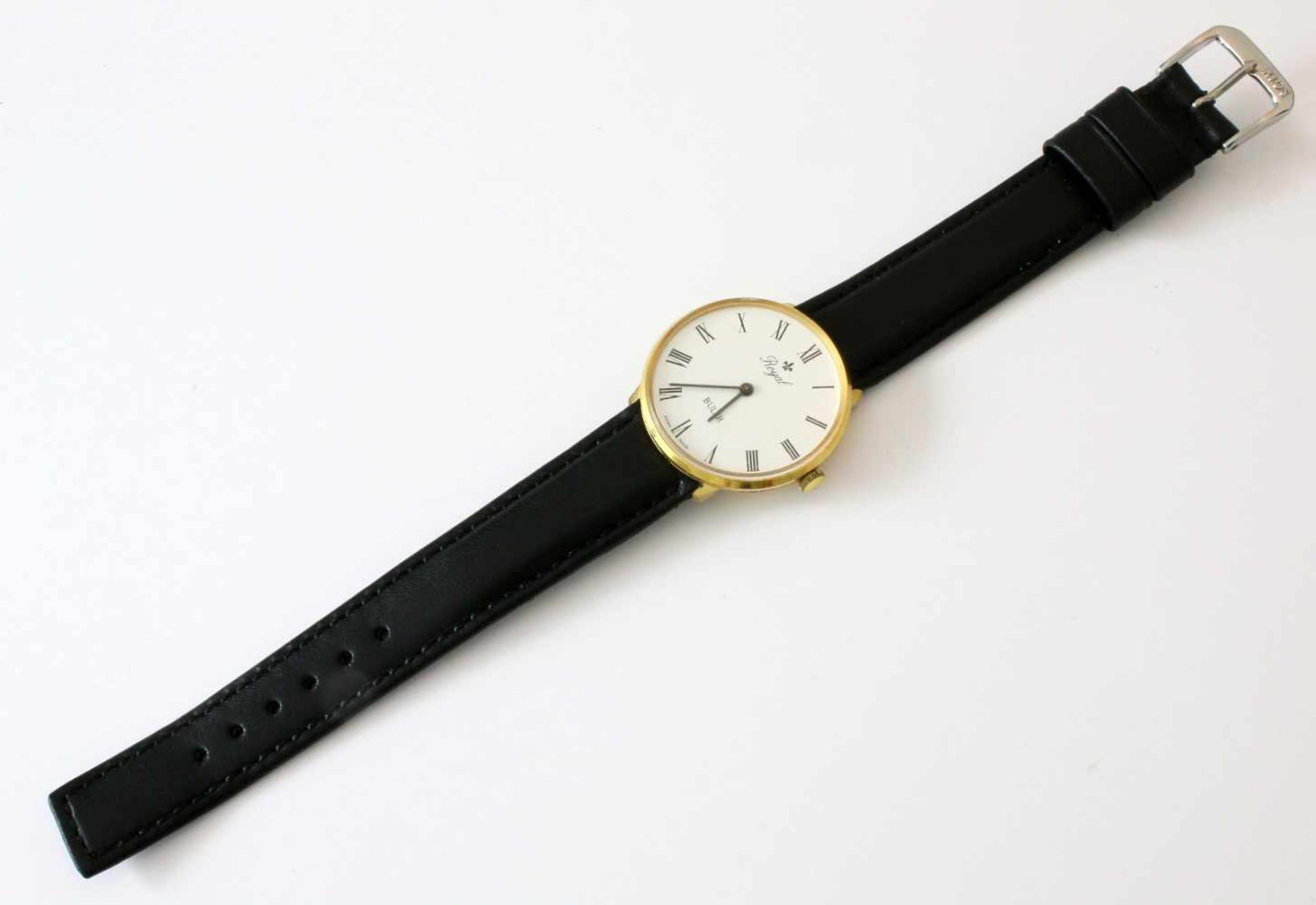 Herrenarmbanduhr BulerGut erhaltene Armbanduhr, Manufaktur Buler (Schweiz), Anker-Handaufzugswerk,