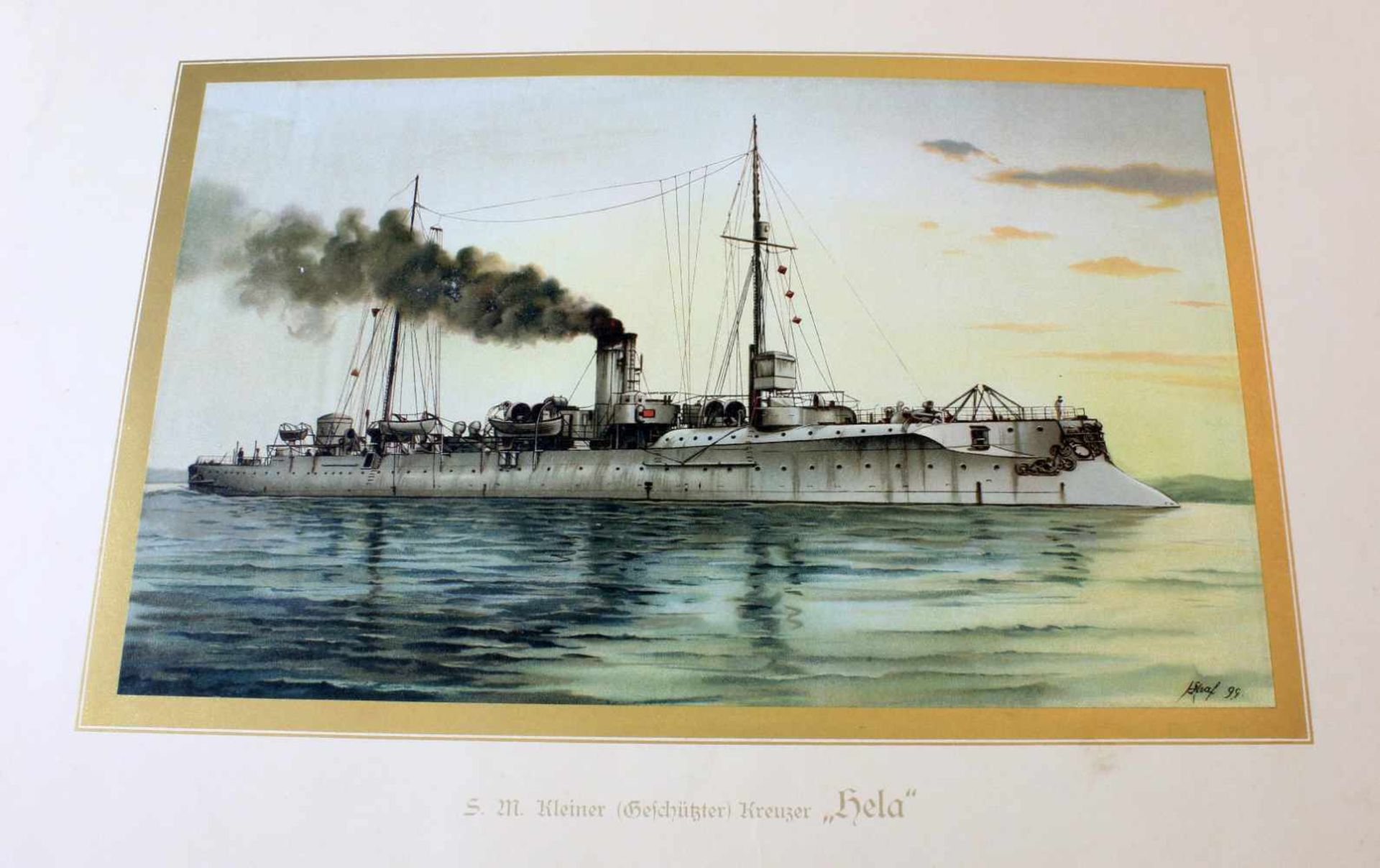 Schiffsansichten der deutschen Flotte um 1900 - "Deutschland zur See"Im Verlag Ernst Wiese Nachf. - Bild 5 aus 6