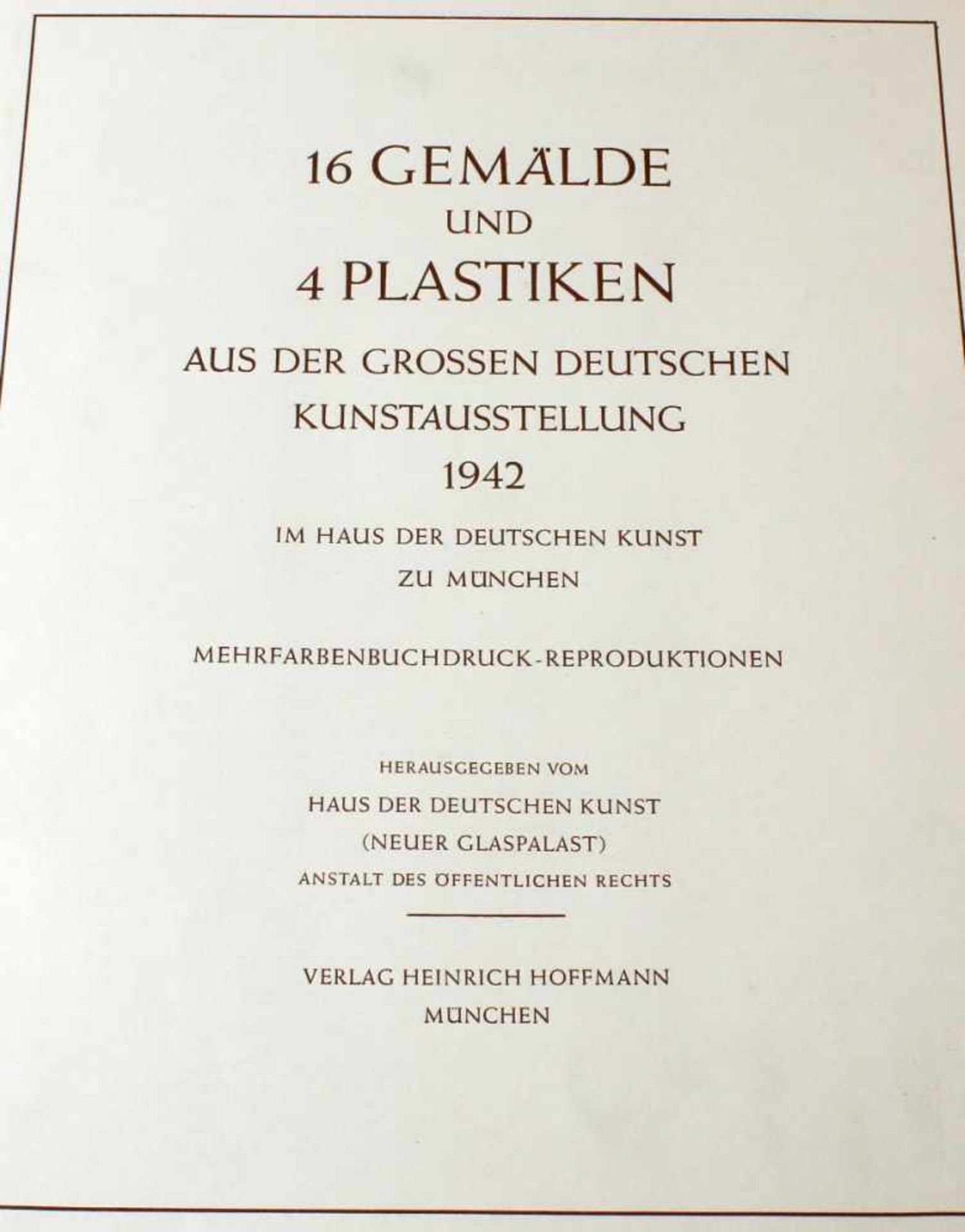 Große deutsche Kunstaustellung 194216 Gemälde und 4 Plastiken aus der grossen Kunstauststellung 1942 - Bild 2 aus 6