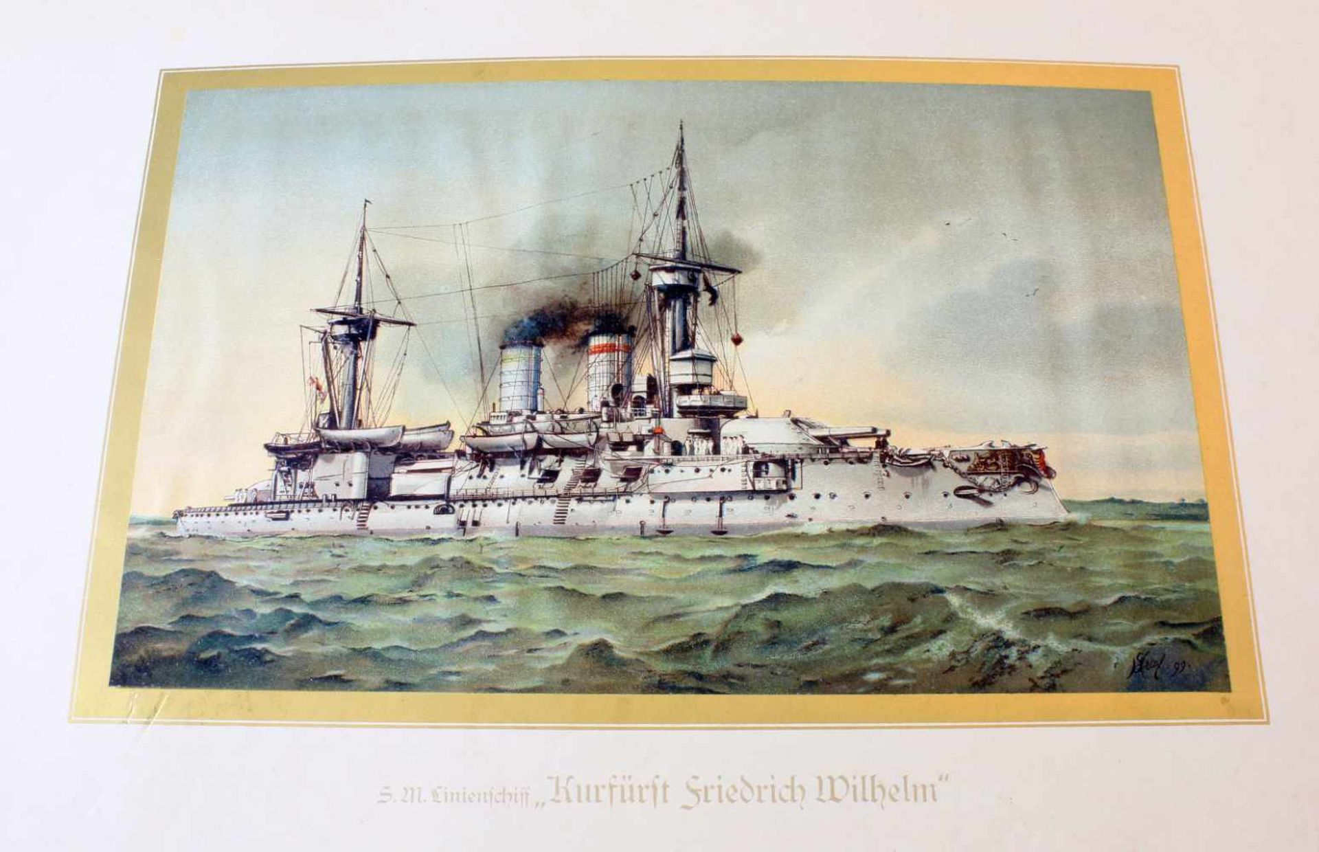 Schiffsansichten der deutschen Flotte um 1900 - "Deutschland zur See"Im Verlag Ernst Wiese Nachf. - Bild 6 aus 6