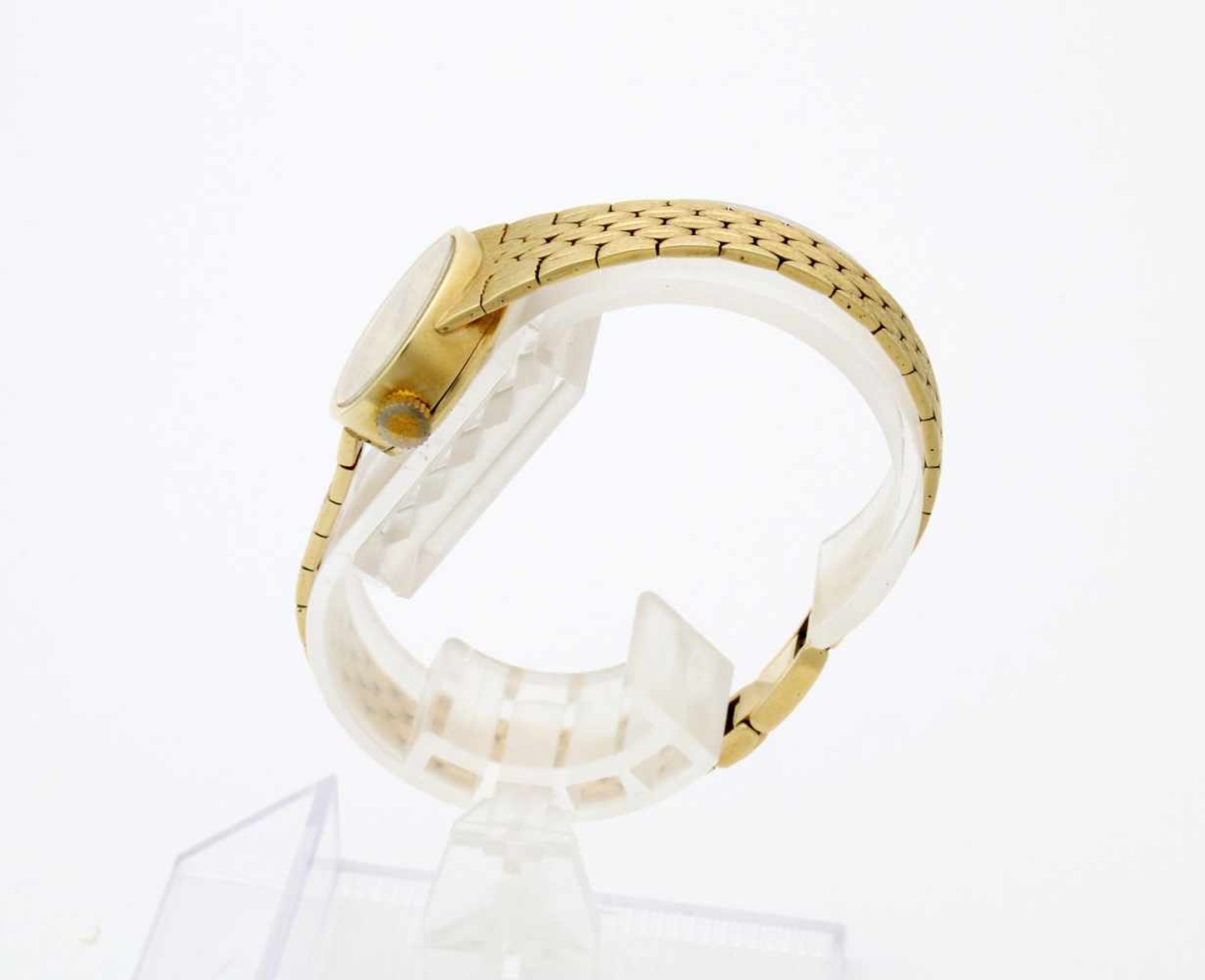 Goldene Damen-Armbanduhr - CertinaHandaufzugswerk, ovales Gehäuse GG 585, Maße: 18 x 21 mm, - Bild 6 aus 7