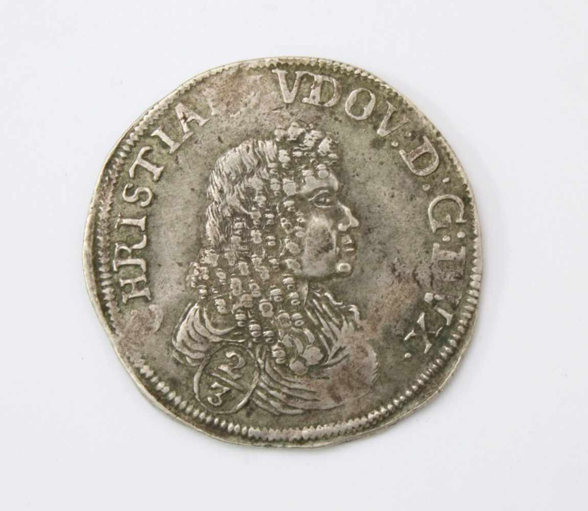 2/3 Taler - 1676 Mecklenburg-Schwerin - Christian Ludwig I. (1658-1692)Silbermünze; Gew.: 18,49 g.