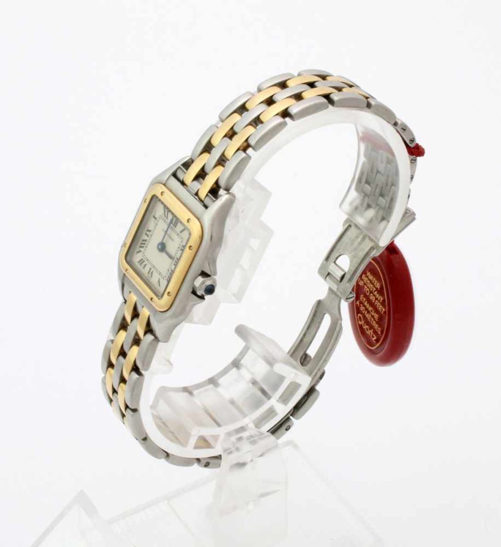 Armbanduhr Cartier Panthere Stahl / GoldQuarzwerk, Gehäuse Edelstahl (21 x 23 mm), Lünette GG 750, - Bild 5 aus 6