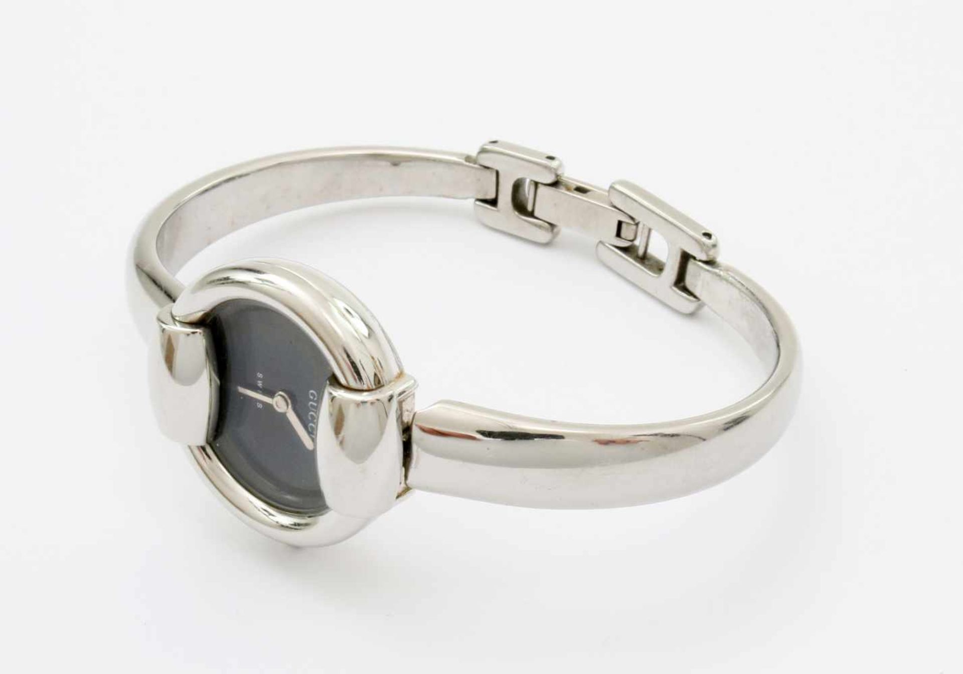Armbanduhr Gucci 1400 L Ladies Luxery DSI 21Quarzwerk, Edelstahlgehäuse, Ø 25 mm, schwarzes - Bild 2 aus 5