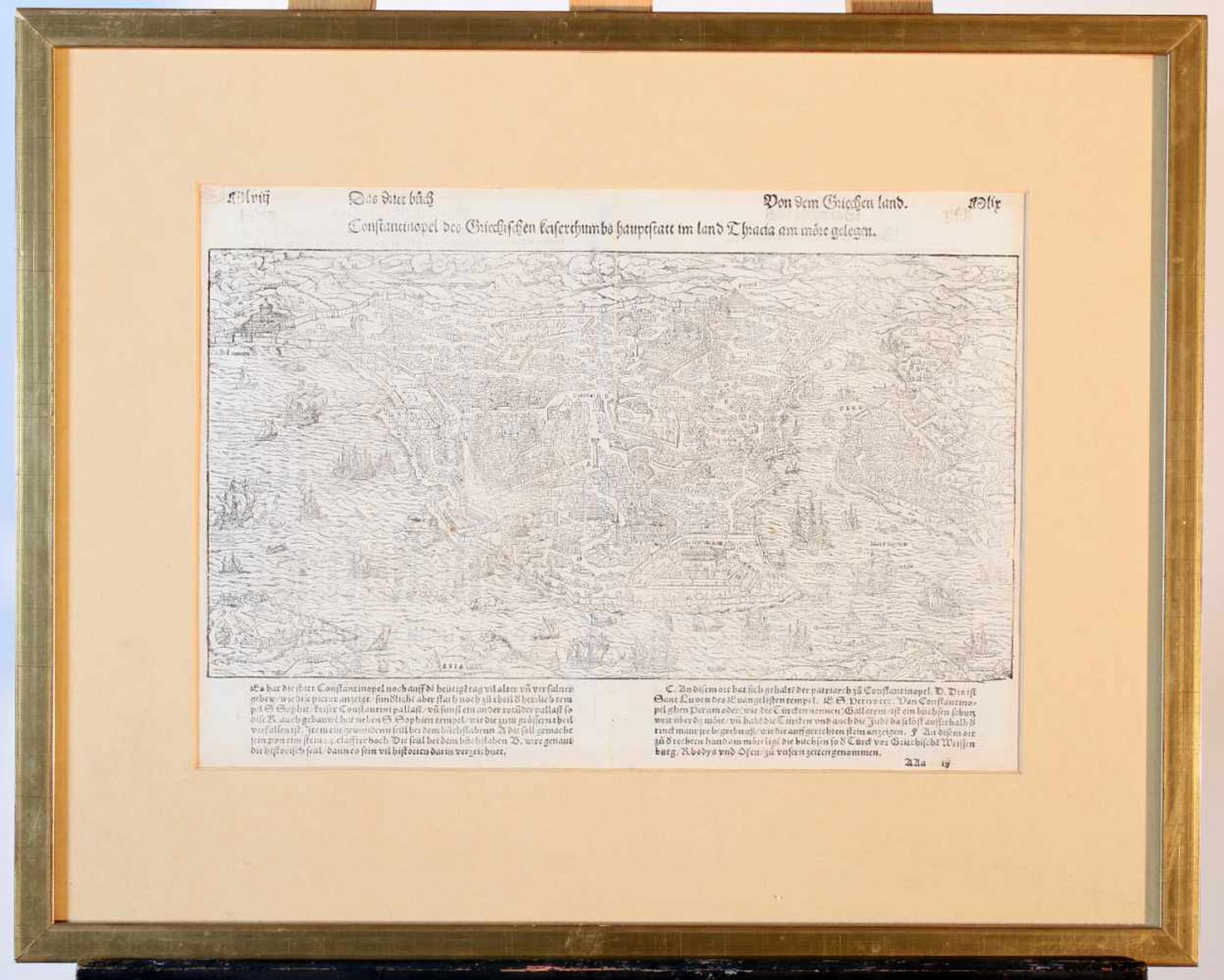 Kupferstich - Ansicht der Stadt Konstantinopel um 1600Doppelseite dem Buch "Die Statt - Bild 2 aus 2