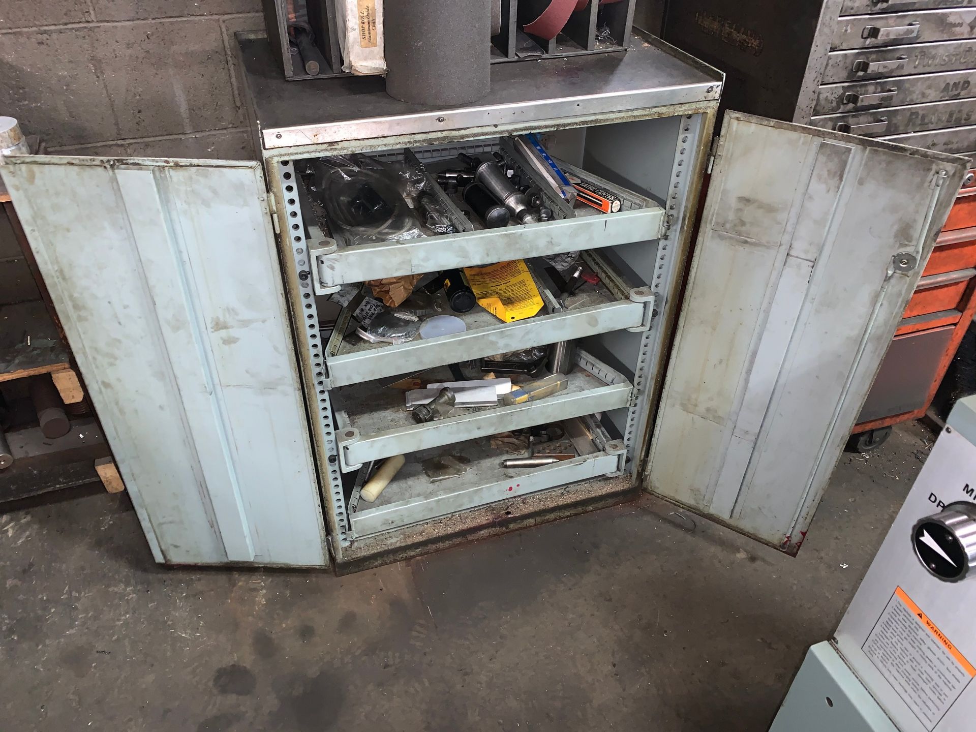 Tool Cabinet, 2-Door with 4-Swing Out Drawers and Contents, 28-1/2"W x 18-1/2"D x 39"T (Buyer is - Image 2 of 6