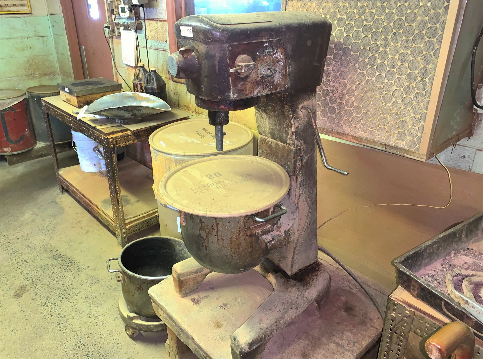 Industrial Mixer used for Mixing Abrasive Compounds, Includes (6) Bowls (Located in Broomall, PA