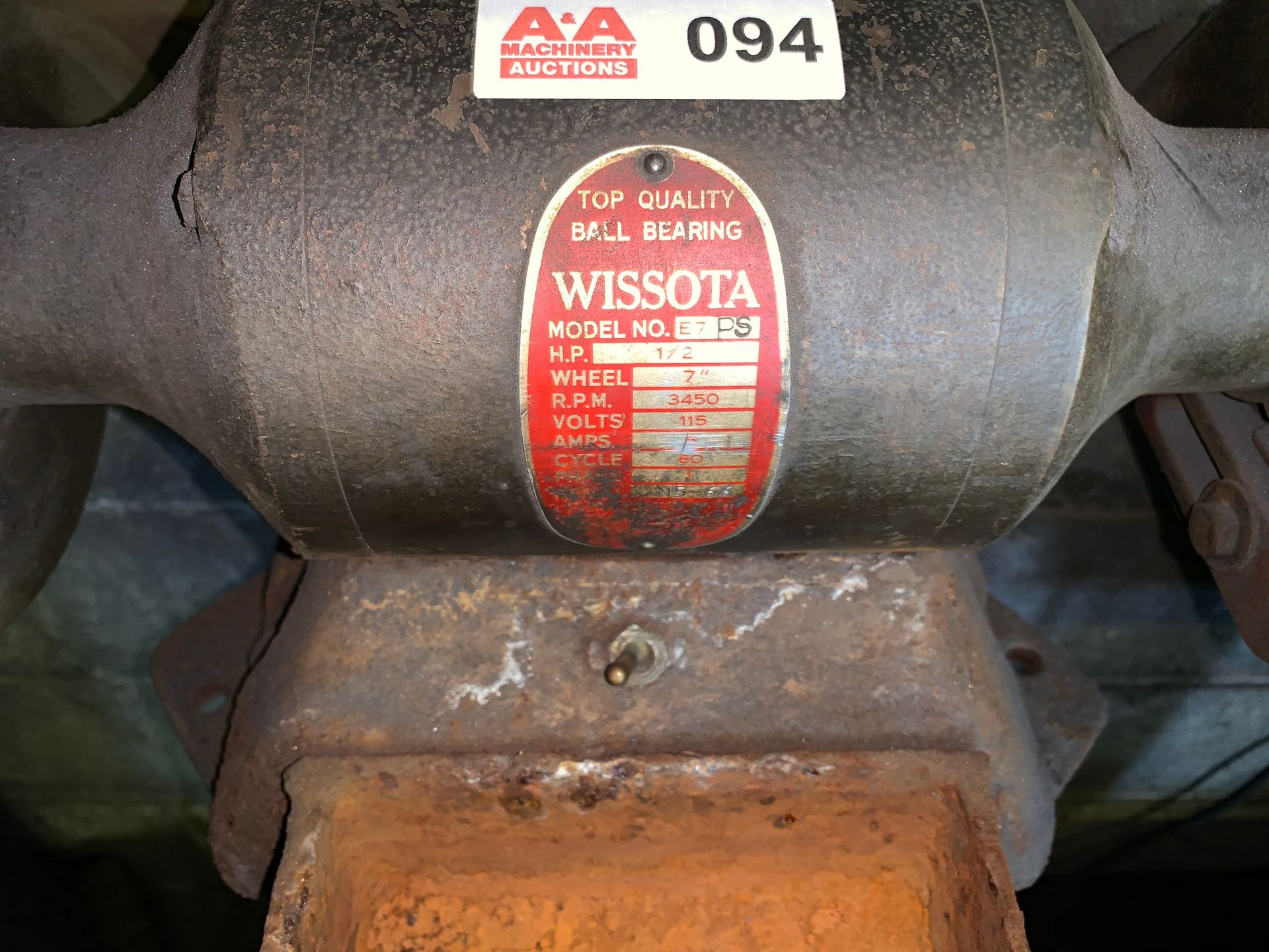 Wissota 1/2HP Double Ended Pedestal Grinder (Located in Levittown, PA Facility) - Image 2 of 2