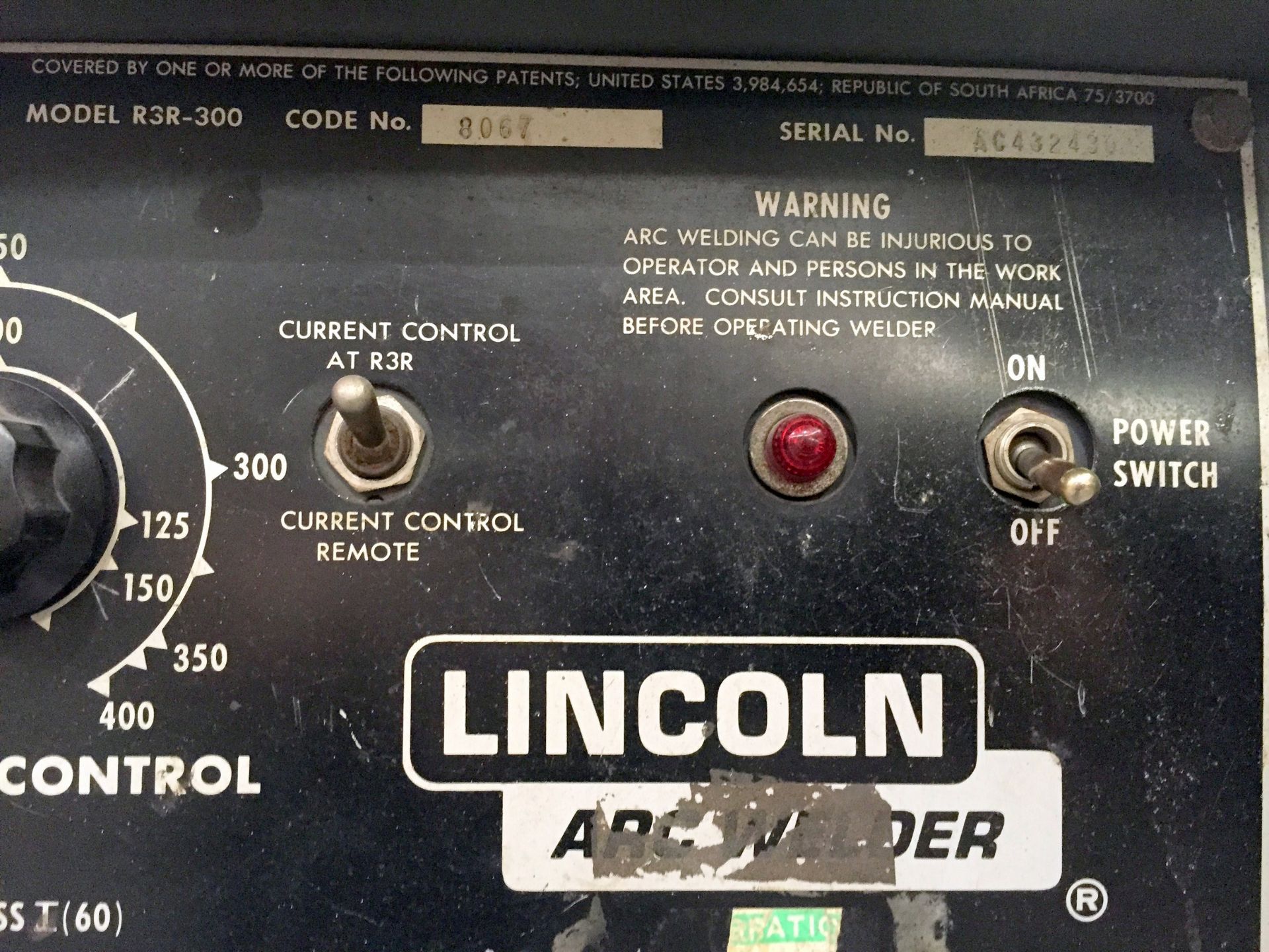 Lincoln Electric IdealArc R3R-300 Arc Welder - Image 8 of 8