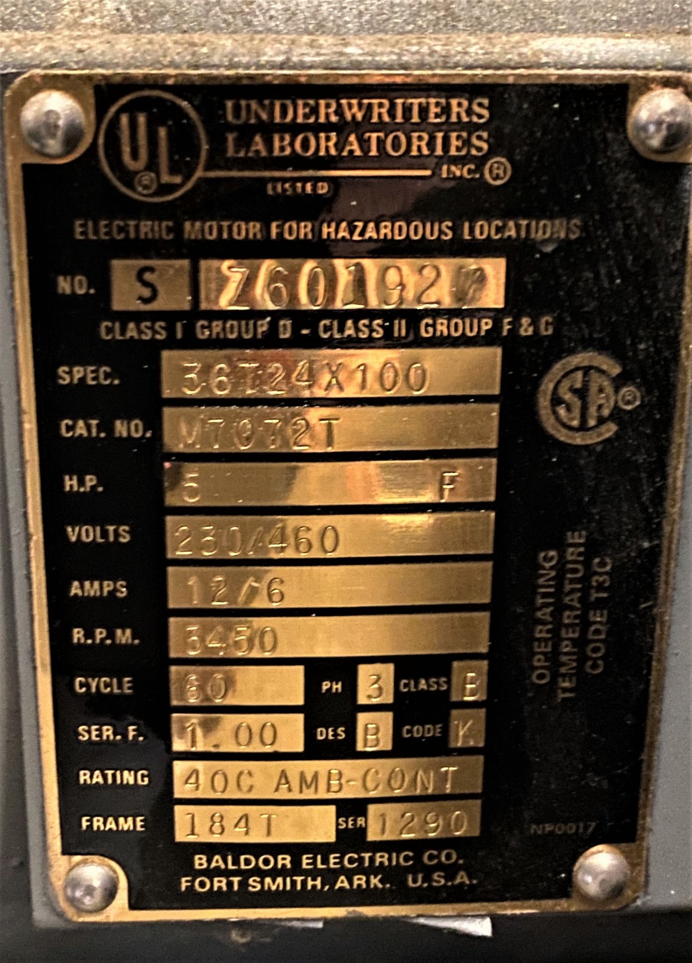 Underwriter Lab 36T24X100 Blower - Image 3 of 3