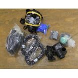 2 x respirator masks, tubes filters etc.