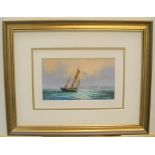 David Short marine scene oil, signed and framed 13 x 23cm Fine and clean