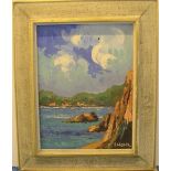 Armand Lacour (1910-1970) French impressionist oil Coastal landscape