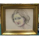 Harry John Pearson (1872-1933) pastel "head study of the artists neice", studio stamped verso,