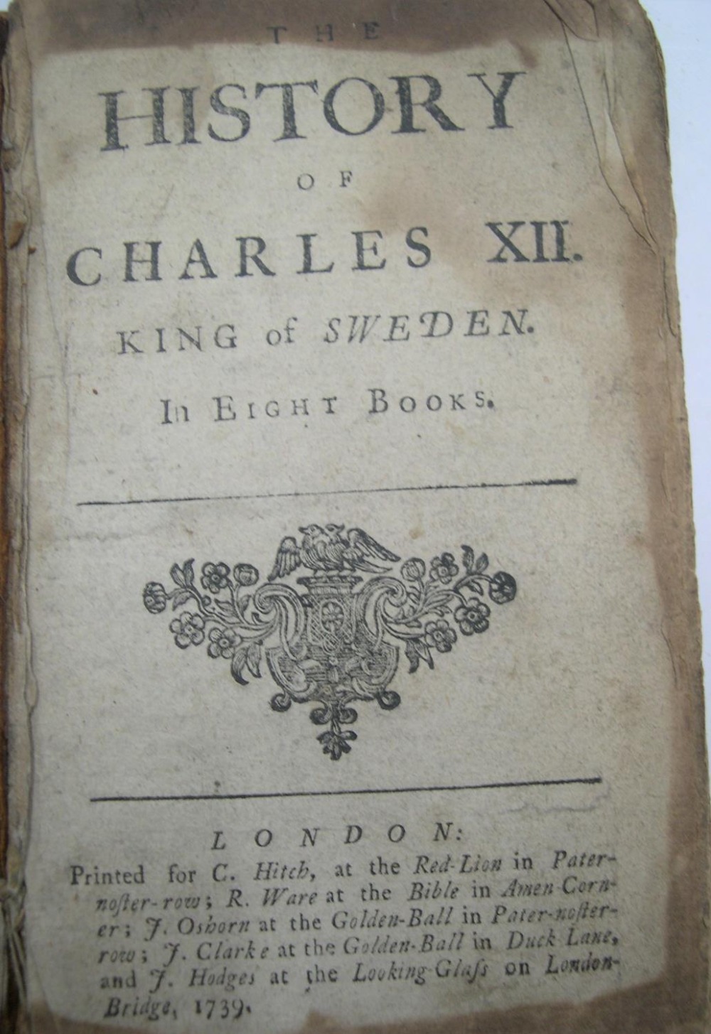 4 Georgian books by differing authors. "The works of George Farquar" 1742 "The history of Charles - Image 3 of 5