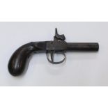 Georgian ladies muff pistol with octagonal barrel 17 cm in length