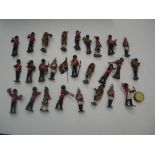 Collection of mid 20thC lead metal, painted soldiers (approx 54 pieces) consisting of 28 guards, 2