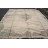 Large old rug, 2.7 x 3.4 metres Comes from an old farmhouse but has been stored in the barn for