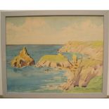 Norman Taylor 1967 watercolour "Cornish coastal scene" signed, dated and framed 39 x 49 cm The w/c